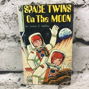 Space Twins On The Moon By James C Hefley Childrens YA Vintage Paperback 1971